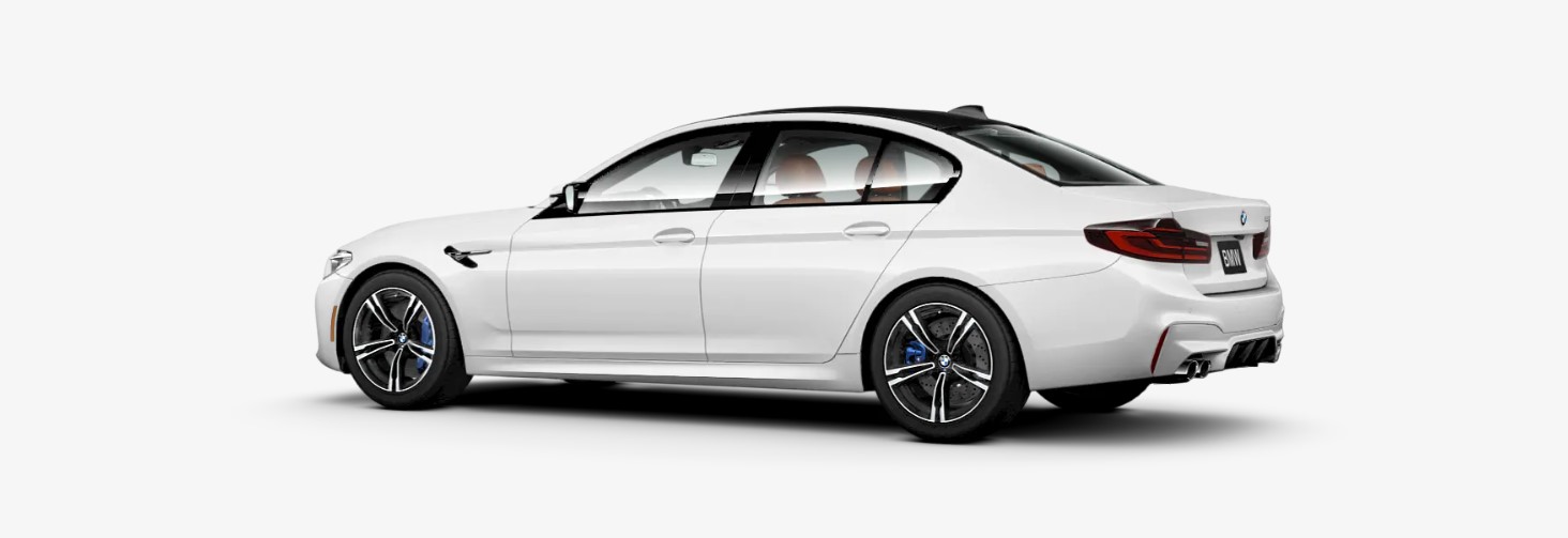 2019 BMW M5 Sedan Rear White Exterior 2019 BMW M5 Sedan Rear White Exterior